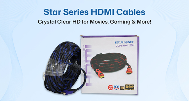 Star Series HDMI Cables – Crystal Clear HD for Movies, Gaming & More!